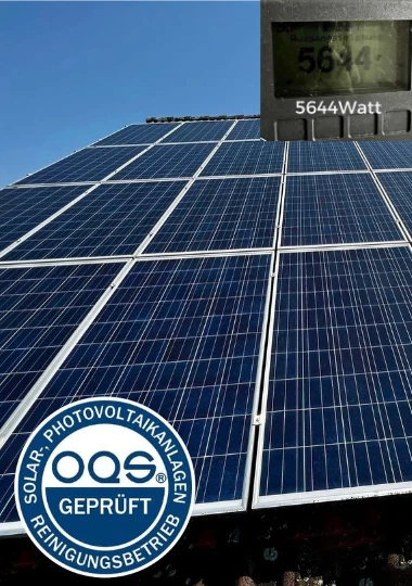 Saubere Solaranlage nach professioneller Reinigung